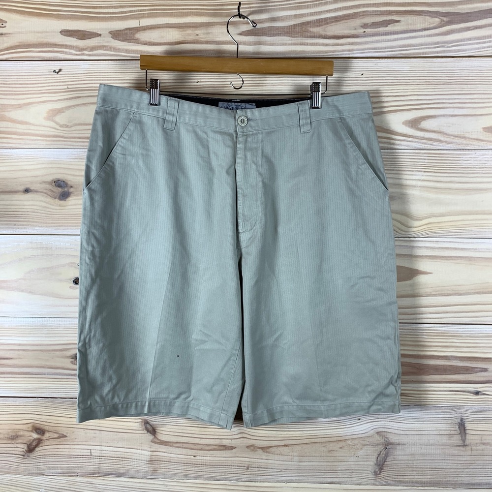 No Fear Shorts Mens 40 Gray Chino Cargo Skater Y2K Embroidered Logo Utility